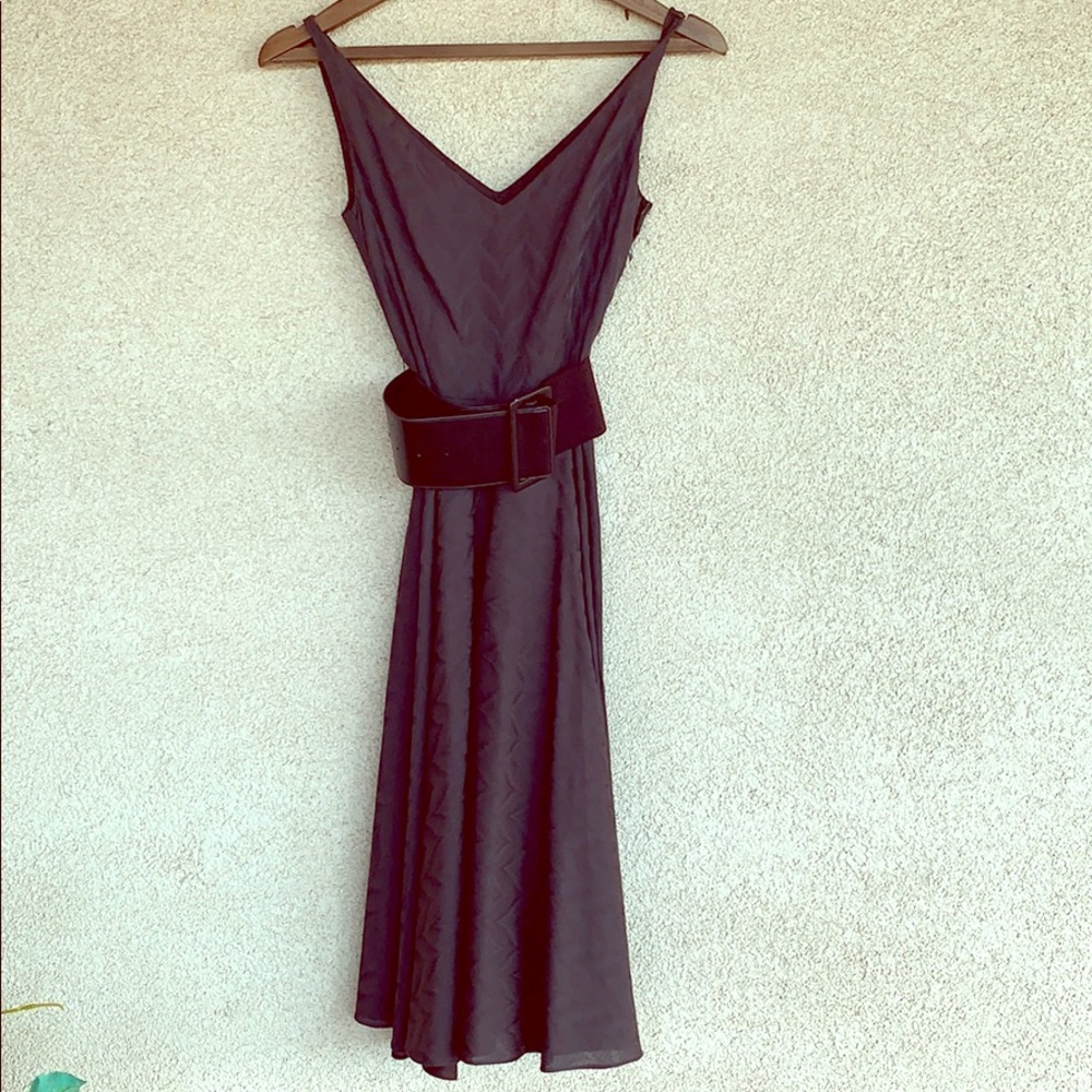 NWOT Belted Charcoal Antonio Melani Dress, Size 0